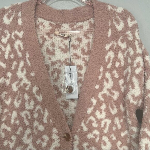 UGG women Joselyn leopard print cardigan Size M - Picture 11 of 15